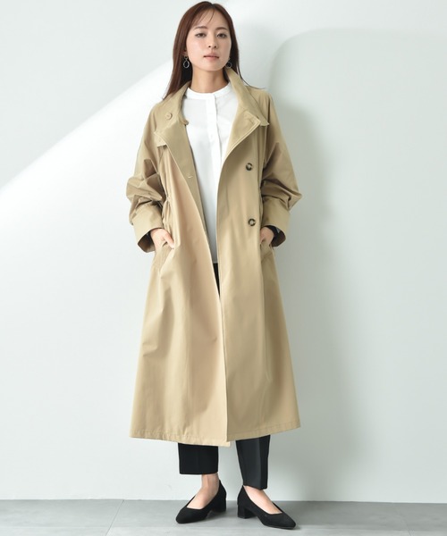 INTERPLANET（インタープラネット）の「２ＷＡＹサーブルクロススタンド衿コート（その他アウター・レディース・ブラウン/チャコールグレー・FREE）」の5枚目の写真