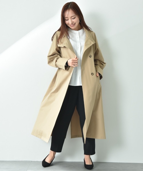 INTERPLANET（インタープラネット）の「２ＷＡＹサーブルクロススタンド衿コート（その他アウター・レディース・ブラウン/チャコールグレー・FREE）」の6枚目の写真