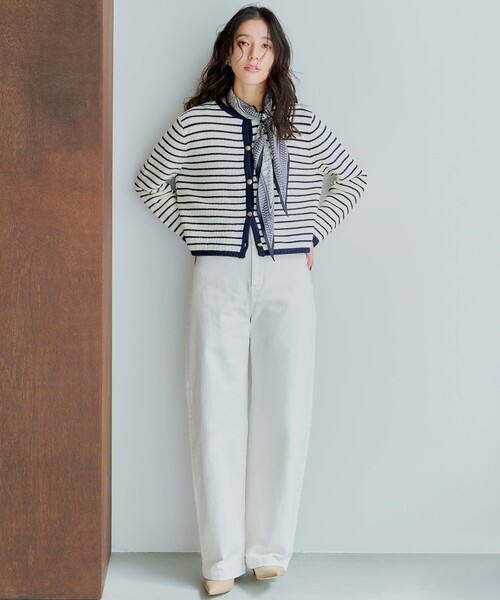 23区（ニジュウサンク）の「シルク ダイヤ スカーフ（バンダナ/スカーフ・レディース・ブラック系5/ネイビー系5・F）」の9枚目の写真