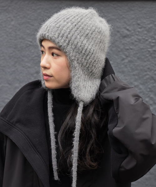 PCNQ(パークニック)の「【pcnq/パークニック】フライトニットキャップ(キャップ・レディース・チャコールグレー・FREE)」の1枚目の写真