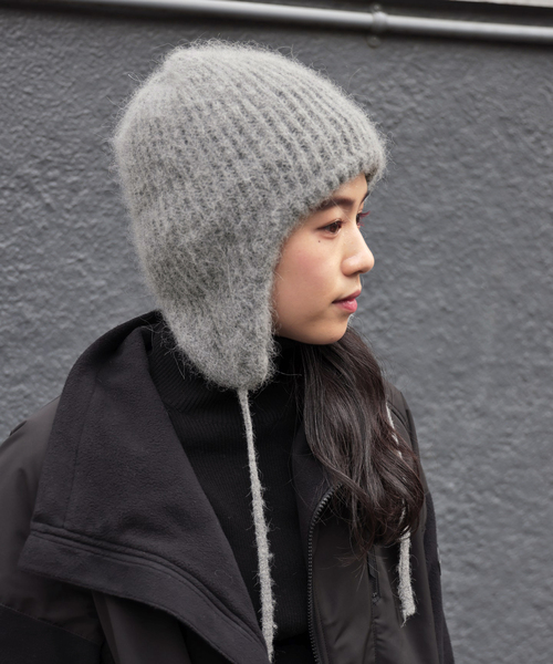 PCNQ(パークニック)の「【pcnq/パークニック】フライトニットキャップ(キャップ・レディース・チャコールグレー・FREE)」の2枚目の写真