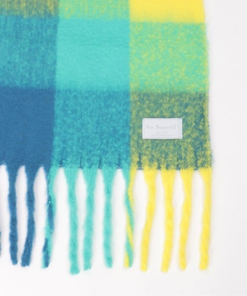 LBC(エルビーシー)の「ブロックチェックストール(ストール/ショール・レディース・オレンジ/ベージュ/グリーン/その他/グレー・FREE)」の7枚目の写真