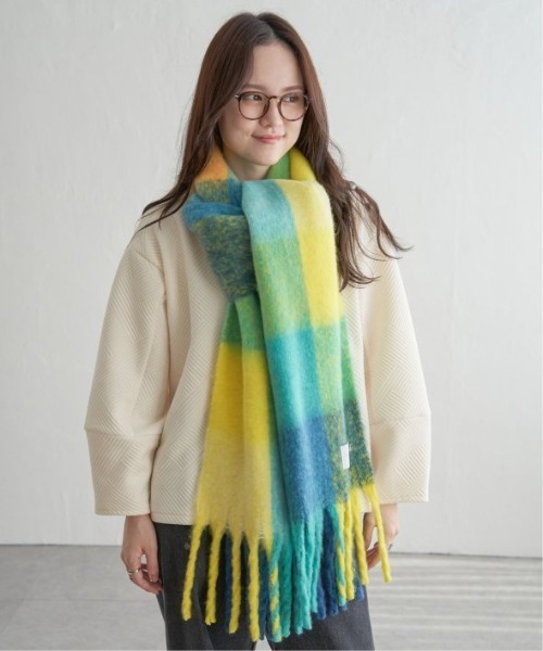 LBC(エルビーシー)の「ブロックチェックストール(ストール/ショール・レディース・オレンジ/ベージュ/グリーン/その他/グレー・FREE)」の16枚目の写真