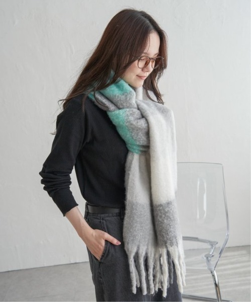 LBC(エルビーシー)の「ブロックチェックストール(ストール/ショール・レディース・オレンジ/ベージュ/グリーン/その他/グレー・FREE)」の18枚目の写真