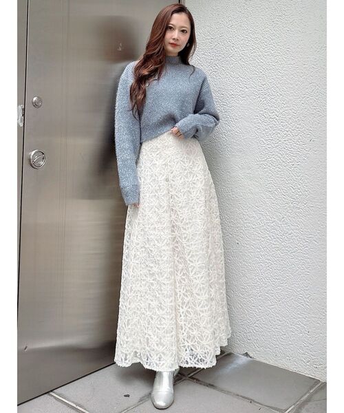 MERCURYDUO（マーキュリーデュオ）の「フィルムシャギーボトルネックニット（ニット/セーター・レディース・グレー/グリーン/オフホワイト・FREE）」の21枚目の写真