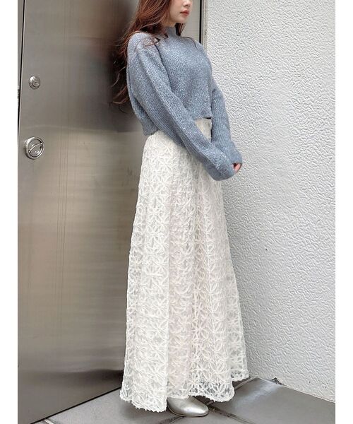 MERCURYDUO（マーキュリーデュオ）の「フィルムシャギーボトルネックニット（ニット/セーター・レディース・グレー/グリーン/オフホワイト・FREE）」の20枚目の写真