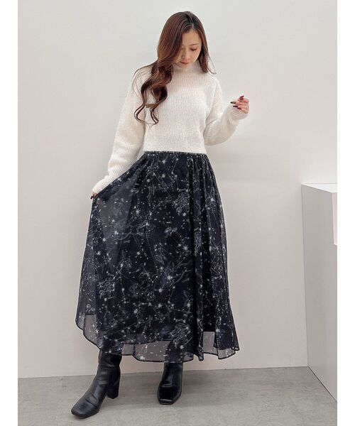 MERCURYDUO（マーキュリーデュオ）の「フィルムシャギーボトルネックニット（ニット/セーター・レディース・グレー/グリーン/オフホワイト・FREE）」の18枚目の写真