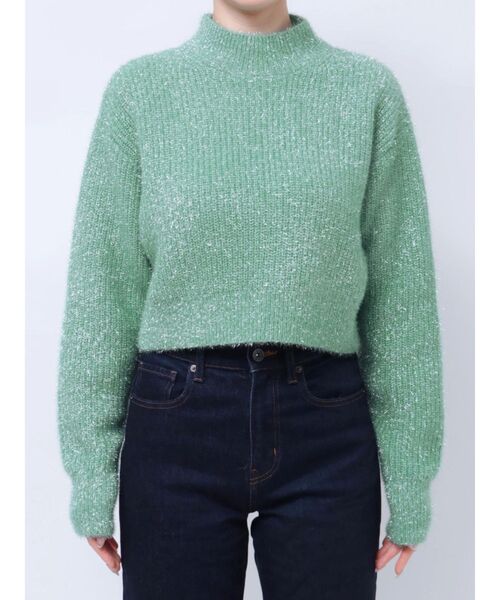 MERCURYDUO（マーキュリーデュオ）の「フィルムシャギーボトルネックニット（ニット/セーター・レディース・グレー/グリーン/オフホワイト・FREE）」の16枚目の写真