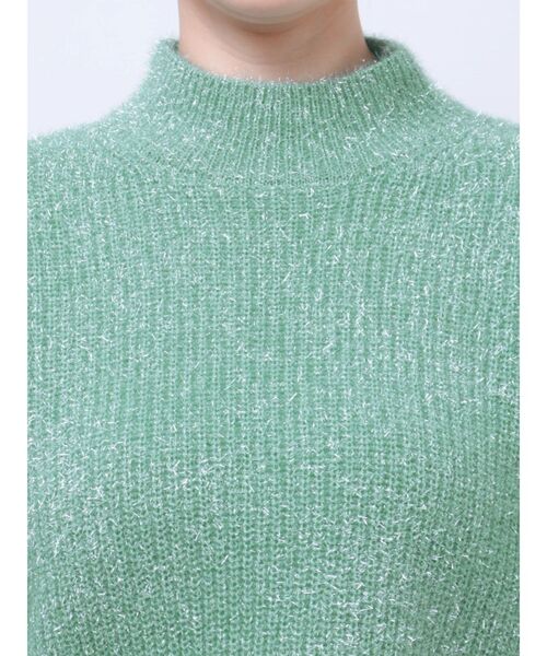 MERCURYDUO（マーキュリーデュオ）の「フィルムシャギーボトルネックニット（ニット/セーター・レディース・グレー/グリーン/オフホワイト・FREE）」の13枚目の写真