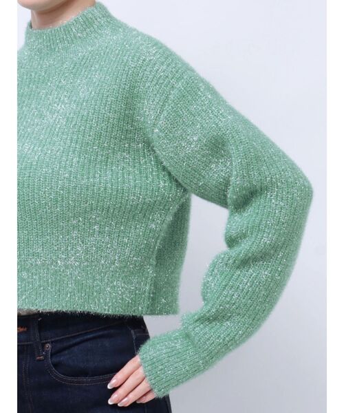 MERCURYDUO（マーキュリーデュオ）の「フィルムシャギーボトルネックニット（ニット/セーター・レディース・グレー/グリーン/オフホワイト・FREE）」の12枚目の写真