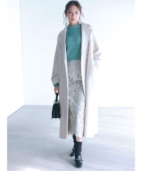 MERCURYDUO（マーキュリーデュオ）の「フィルムシャギーボトルネックニット（ニット/セーター・レディース・グレー/グリーン/オフホワイト・FREE）」の4枚目の写真