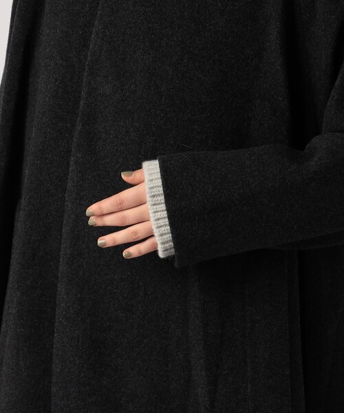 HAVERSACK(ハバーザック)の「HAVERSACK バルカラーコート(ステンカラーコート・レディース・チャコールグレー・0)」の8枚目の写真