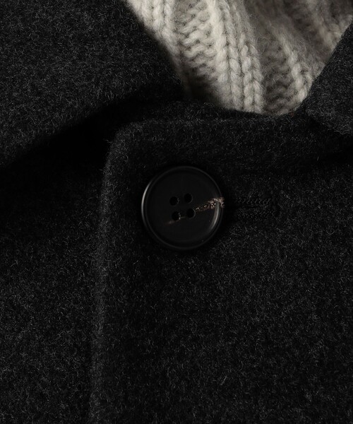 HAVERSACK/ ナイロンシルクバックギャザーバルカラーコート マスタード