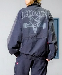 WASHER NYLON JACKET/スラッシャー裏メッシュバックプリントナイロンブルゾン