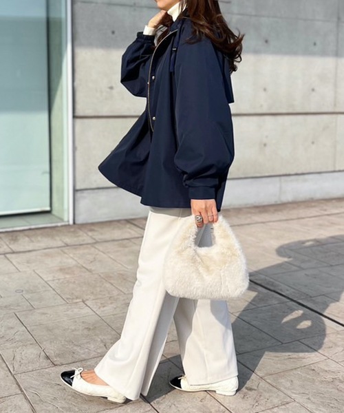 Emma Taylor(エマテイラー)の「2wayライトフレアーマウンテンパーカー(マウンテンパーカー・レディース・オフホワイト/ブラック/ネイビー/ベージュ/モカ・FREE)」の22枚目の写真