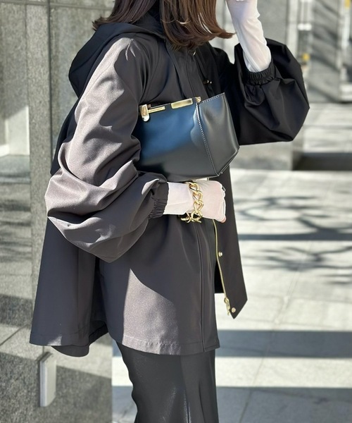 Emma Taylor(エマテイラー)の「2wayライトフレアーマウンテンパーカー(マウンテンパーカー・レディース・オフホワイト/ブラック/ネイビー/ベージュ/モカ・FREE)」の12枚目の写真