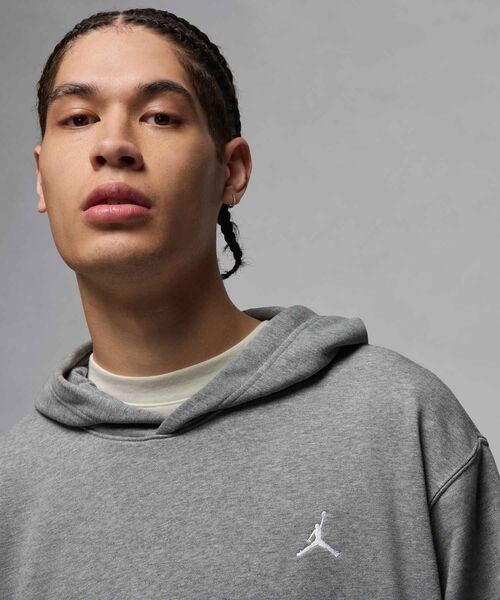 JORDAN BRAND（ジョーダンブランド）の「《セットアップ対応商品》ジョーダン ブルックリン フリース メンズ プルオーバー パーカー / Jordan Brooklyn Fleece Men's Pullover Hoodie FV7283-091 Carbon Heather（パーカー・メンズ・ヘザーグレー・3XL/S/M/L/2XL/XL/XS）」の14枚目の写真