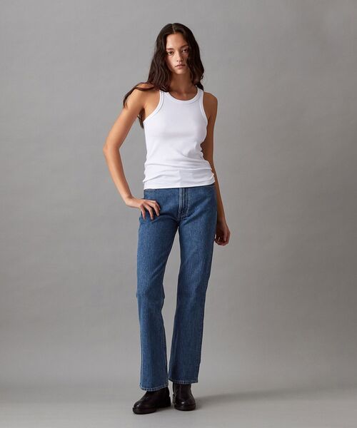 [  Jeans] cKコットンリブタンクトップ 2カラー セール】コットンカウンターリブタンクトップ（タンクトップ