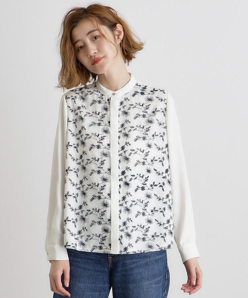 grove(グローブ)の「刺繍シャツブラウス(シャツ/ブラウス・レディース・オフホワイト/ホワイト系7・02/03/05/04/01)」の2枚目の写真