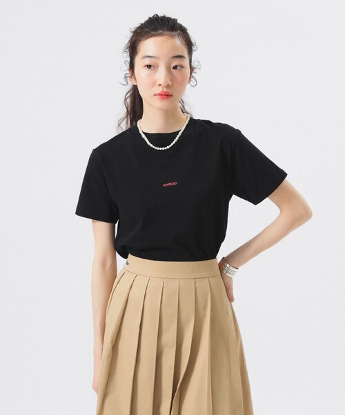 セール】ボーイ エンブロイダリー クルー ショートスリーブ T