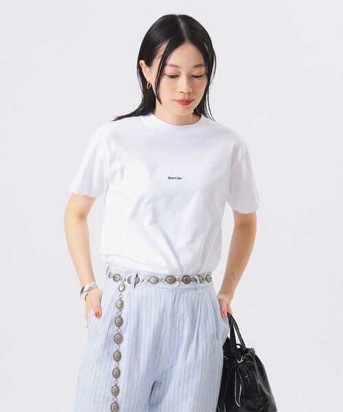 BEAMS BOY(ビームスボーイ)の「ボーイ エンブロイダリー クルー ショートスリーブ Tシャツ(Tシャツ/カットソー・レディース・レッド系その他3/ブラック/ホワイト系その他7/オフホワイト/パープル/グリーン・1/2)」の9枚目の写真