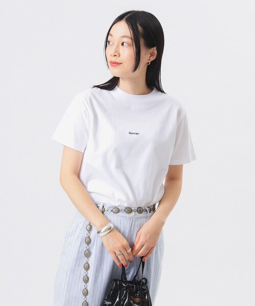 BEAMS BOY(ビームスボーイ)の「ボーイ エンブロイダリー クルー ショートスリーブ Tシャツ(Tシャツ/カットソー・レディース・レッド系その他3/ブラック/ホワイト系その他7/オフホワイト/パープル/グリーン・1/2)」の10枚目の写真
