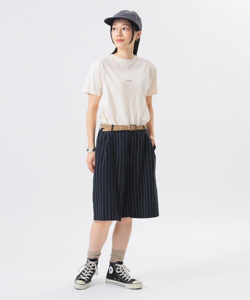 BEAMS BOY(ビームスボーイ)の「ボーイ エンブロイダリー クルー ショートスリーブ Tシャツ(Tシャツ/カットソー・レディース・レッド系その他3/ブラック/ホワイト系その他7/オフホワイト/パープル/グリーン・1/2)」の11枚目の写真