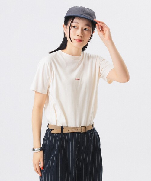 BEAMS BOY(ビームスボーイ)の「ボーイ エンブロイダリー クルー ショートスリーブ Tシャツ(Tシャツ/カットソー・レディース・レッド系その他3/ブラック/ホワイト系その他7/オフホワイト/パープル/グリーン・1/2)」の13枚目の写真