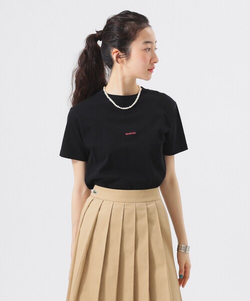 BEAMS BOY(ビームスボーイ)の「ボーイ エンブロイダリー クルー ショートスリーブ Tシャツ(Tシャツ/カットソー・レディース・レッド系その他3/ブラック/ホワイト系その他7/オフホワイト/パープル/グリーン・1/2)」の16枚目の写真