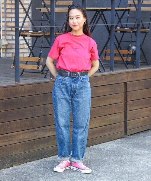 BEAMS BOY(ビームスボーイ)の「ボーイ エンブロイダリー クルー ショートスリーブ Tシャツ(Tシャツ/カットソー・レディース・レッド系その他3/ブラック/ホワイト系その他7/オフホワイト/パープル/グリーン・1/2)」の21枚目の写真