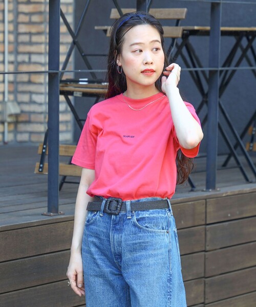 BEAMS BOY(ビームスボーイ)の「ボーイ エンブロイダリー クルー ショートスリーブ Tシャツ(Tシャツ/カットソー・レディース・レッド系その他3/ブラック/ホワイト系その他7/オフホワイト/パープル/グリーン・1/2)」の22枚目の写真