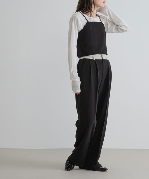 bohmal（ボマール）の「ベアトップビスチェ【セットアップ対応】（キャミソール・レディース・ブラック/グレイッシュベージュ・FREE）」の12枚目の写真