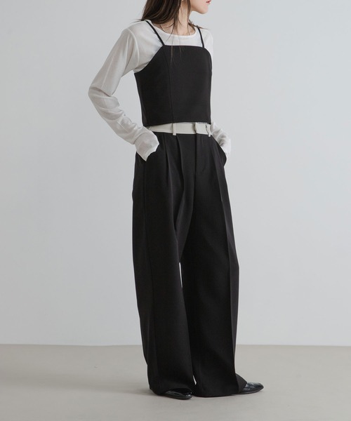 bohmal（ボマール）の「ベアトップビスチェ【セットアップ対応】（キャミソール・レディース・ブラック/グレイッシュベージュ・FREE）」の11枚目の写真