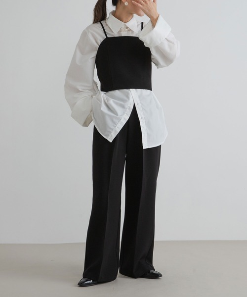 bohmal（ボマール）の「ベアトップビスチェ【セットアップ対応】（キャミソール・レディース・ブラック/グレイッシュベージュ・FREE）」の10枚目の写真