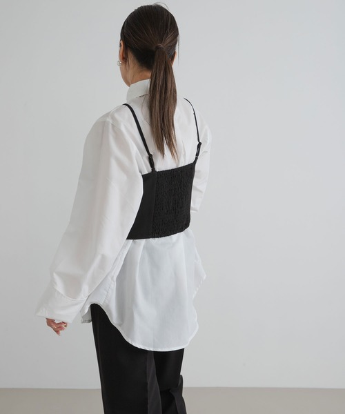 bohmal（ボマール）の「ベアトップビスチェ【セットアップ対応】（キャミソール・レディース・ブラック/グレイッシュベージュ・FREE）」の8枚目の写真