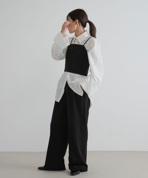 bohmal（ボマール）の「ベアトップビスチェ【セットアップ対応】（キャミソール・レディース・ブラック/グレイッシュベージュ・FREE）」の7枚目の写真