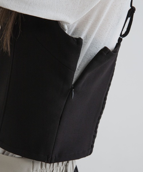 bohmal（ボマール）の「ベアトップビスチェ【セットアップ対応】（キャミソール・レディース・ブラック/グレイッシュベージュ・FREE）」の17枚目の写真