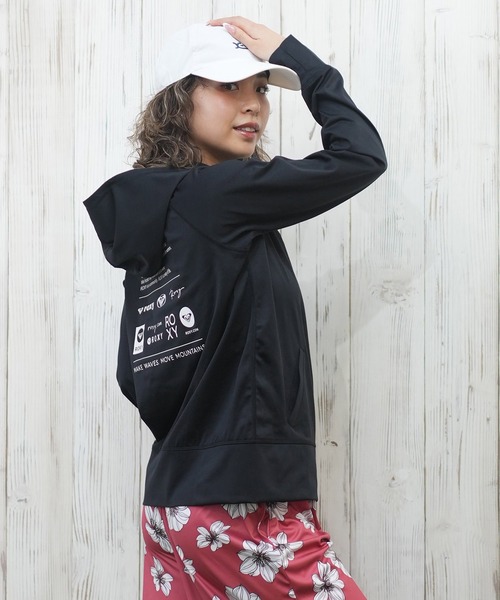 ROXY ロキシー 限定！ラッシュガード UPF50+ M ボタニカル 日焼け対策 UPF50+ 指穴あり ラッシュパーカー 定価9，720円 水陸両用 送料無料 TLY181104 ロキシー ラッシュガード パーカー キッズ ⁄UPF50+ プール