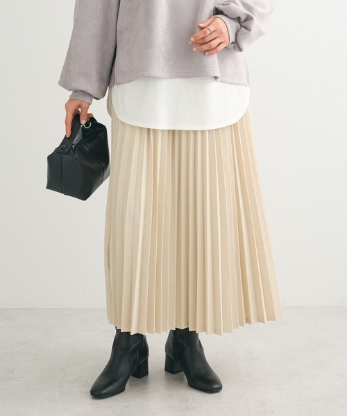 Petit fleur（プチフルール）の「・Petit Fleur ラメプリーツスカート（スカート・レディース・グリーン/ブラック/アイボリー・FREE）」の2枚目の写真