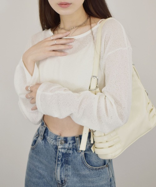 ZOZO限定】ショート丈シアートップス／short sheer top
