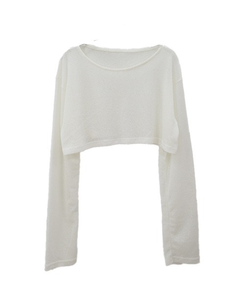 セール】【ZOZO限定】ショート丈シアートップス／short sheer