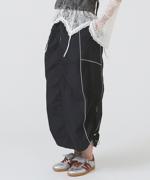 セール】ストライプ キリカエ トラックスカート（スカート）｜Ray