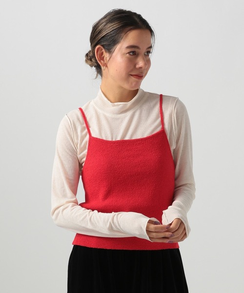 BAYFLOW（ベイフロー）の「[レイヤードスタイルに]シアーハイネックプルオーバー（Tシャツ/カットソー・レディース・オフホワイト/ブラック・FREE）」の22枚目の写真