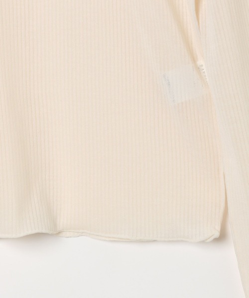 BAYFLOW（ベイフロー）の「[レイヤードスタイルに]シアーハイネックプルオーバー（Tシャツ/カットソー・レディース・オフホワイト/ブラック・FREE）」の12枚目の写真