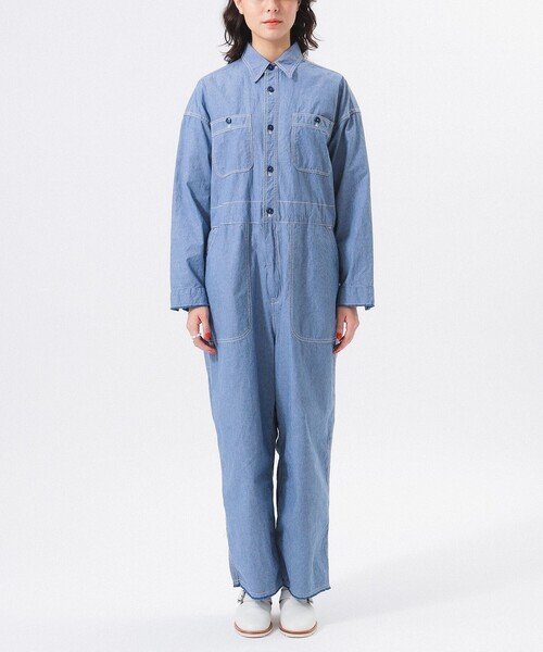BEAMS BOY　シャンブレー ステンシル オールインワン BEAMS BOY シャンブレー ステンシル オールインワン