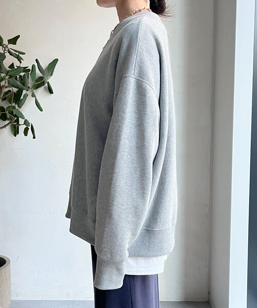 【CYC様】DOUDOU 長袖 スウェット エンボス ネイビー ジップ DouDou（ドゥドゥ）の「【新色追加】【インフルエンサー OKOCHI企画