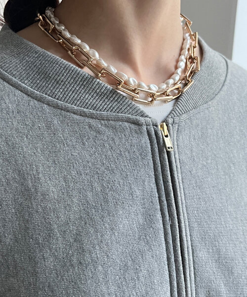 DouDou（ドゥドゥ）の「【新色追加】【インフルエンサー OKOCHI企画】ハーフジップスウェット（スウェット・レディース・アイボリー/グレー/ネイビー/ブラウン/チャコールグレー/オフホワイト/キャメル/カーキ/ライトベージュ/ブラック/ピンク/ベージュ・FREE）」の14枚目の写真