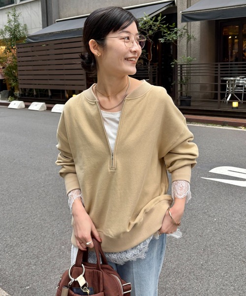 新色追加】【インフルエンサー OKOCHI企画】ハーフジップスウェット