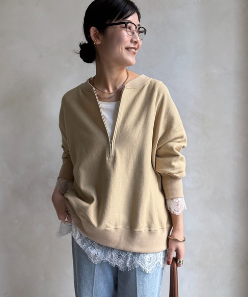 新色追加】【インフルエンサー OKOCHI企画】ハーフジップスウェット
