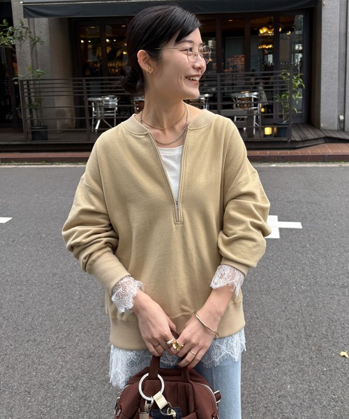 新色追加】【インフルエンサー OKOCHI企画】ハーフジップスウェット